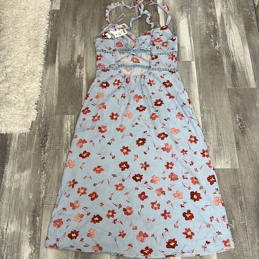 Zara Printed Linen Blend Dress - Picture 15 of 15